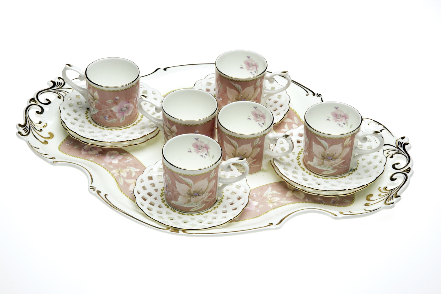 Pg Kallavi Kahve Fincan Takimi Tepsili